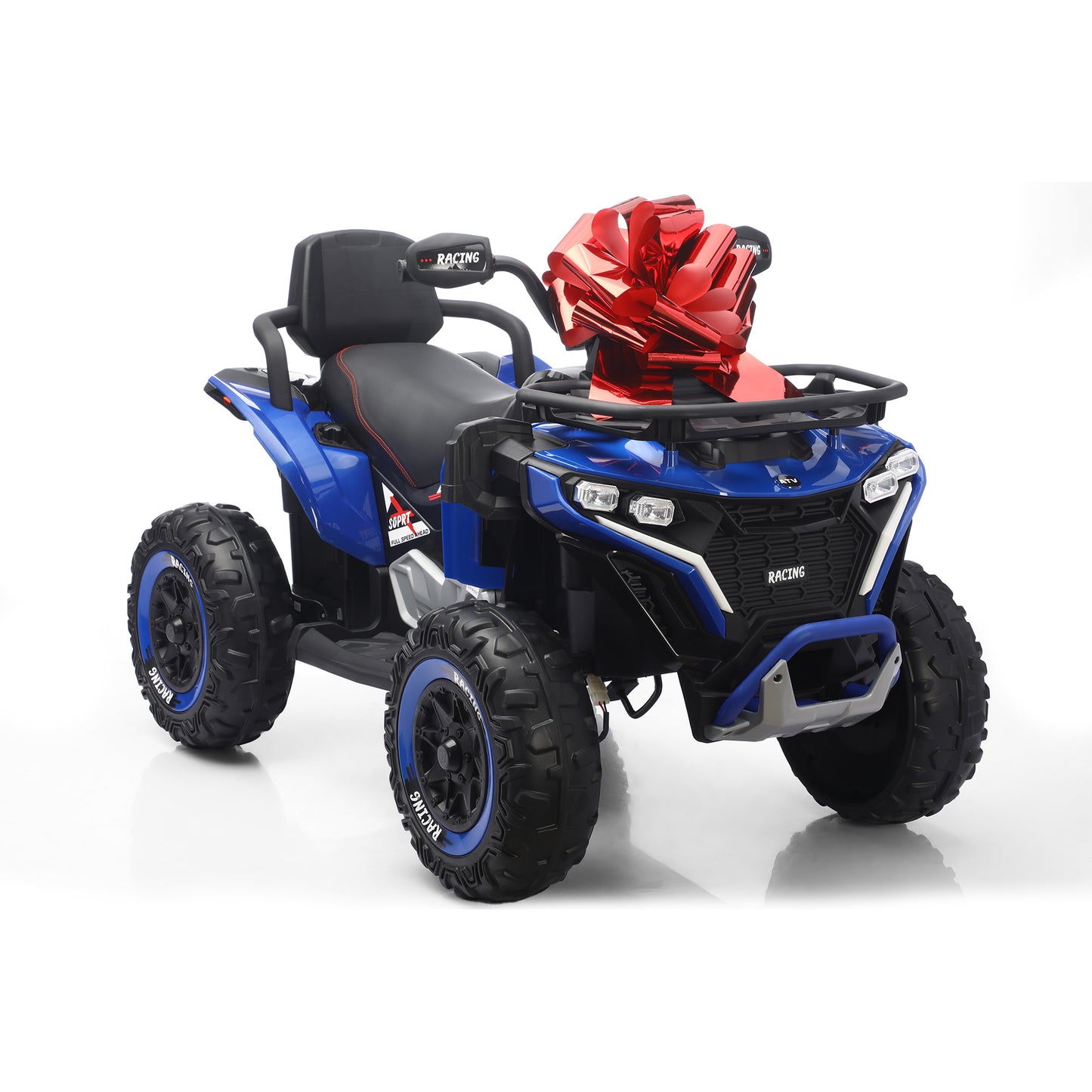Funride 24 Volt Ride On Toys, ATV for Kids, 24V 4 Wheeler Ride On with Remote Control, 2-Seater Electric Car, Power Car Wheels with Music, Bluetooth, Headlights, EVA Tires