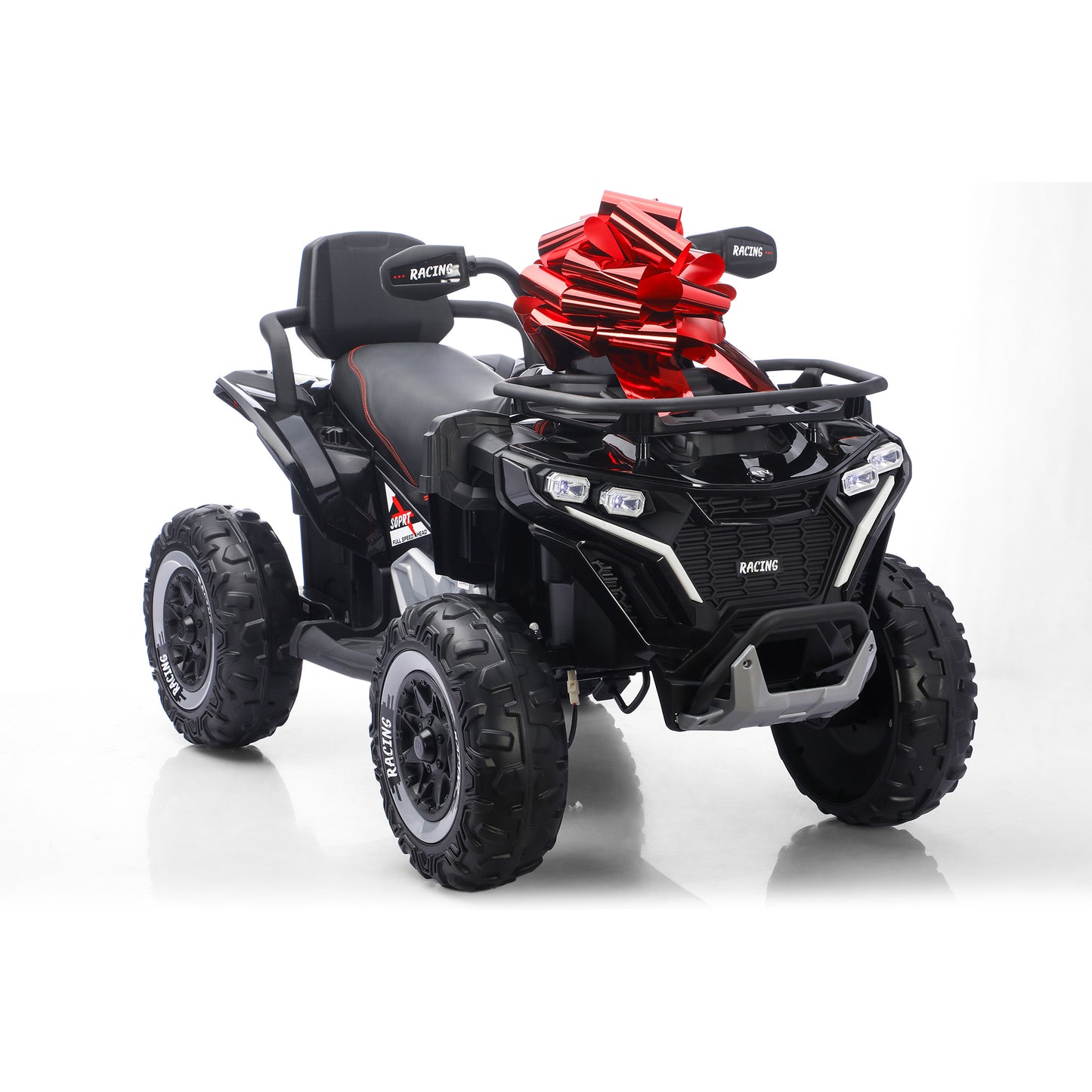 Funride 24 Volt Ride On Toys, ATV for Kids, 24V 4 Wheeler Ride On with Remote Control, 2-Seater Electric Car, Power Car Wheels with Music, Bluetooth, Headlights, EVA Tires