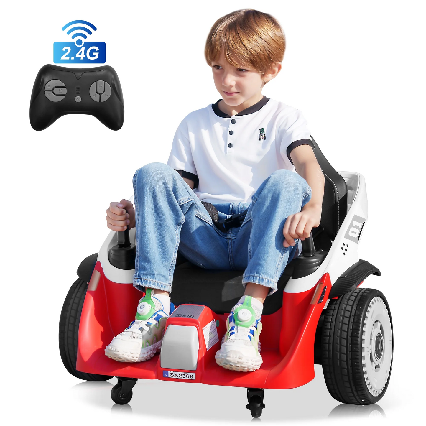 24V Bumper Car for Kids, Battery Powered Ride on Toys, Remote Control, 360°Spin, Kids Gifts , 0819