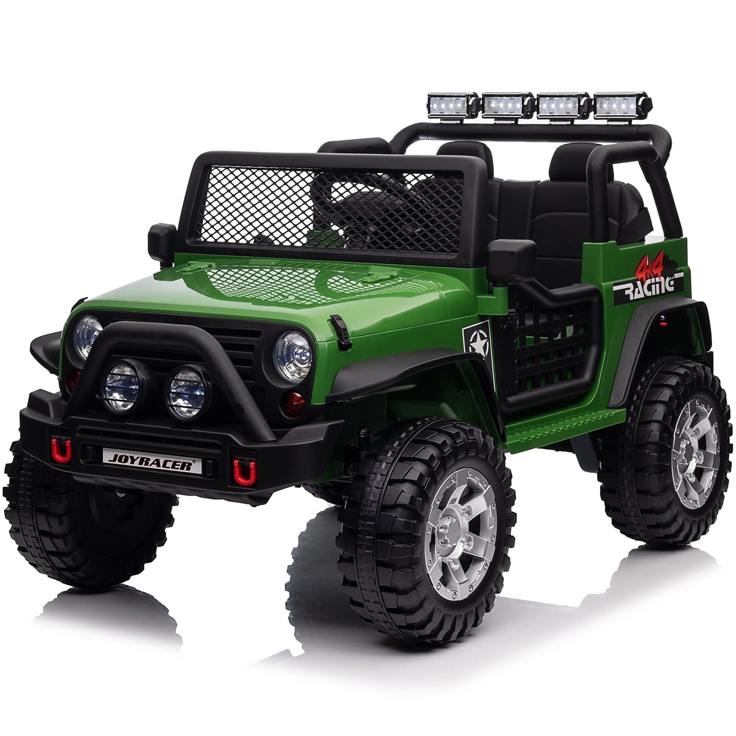 24V 4x4 Kids Ride on Truck w/ Remote Control, 2 Seater Ride on Toys Car with 4 Wheels Spring Suspension, 3 Speeds, Bluetooth Music for Boys Girls, Black