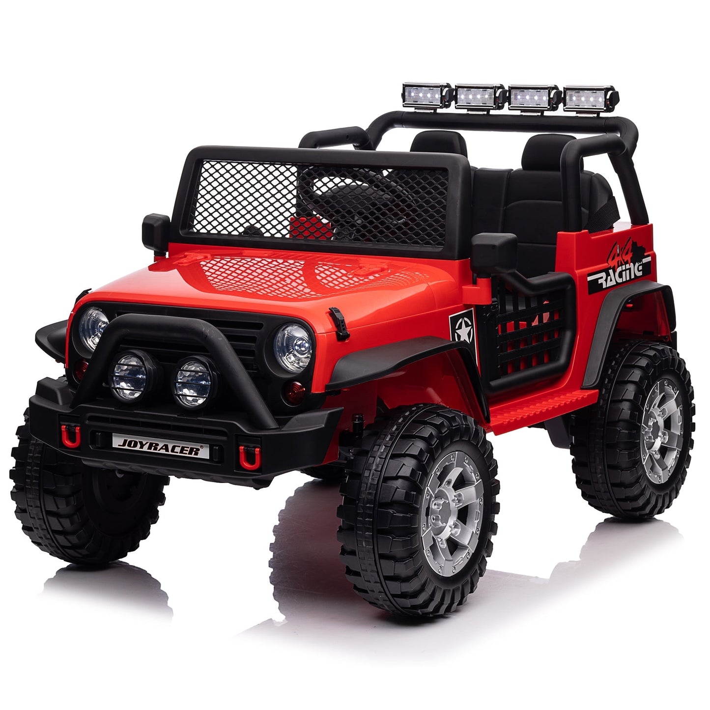 24V 4x4 Kids Ride on Truck w/ Remote Control, 2 Seater Ride on Toys Car with 4 Wheels Spring Suspension, 3 Speeds, Bluetooth Music for Boys Girls, Black