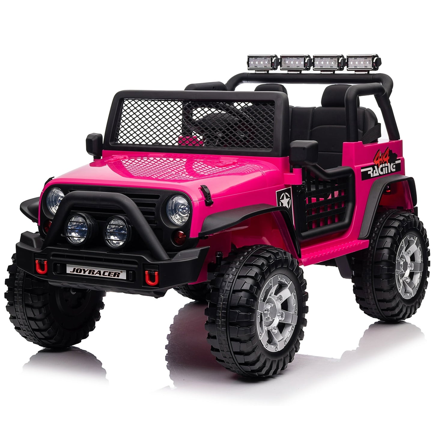 24V 4x4 Kids Ride on Truck w/ Remote Control, 2 Seater Ride on Toys Car with 4 Wheels Spring Suspension, 3 Speeds, Bluetooth Music for Boys Girls, Black