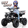 36V ATV 4 Wheeler 500W Electric Dirt Quad, Red Pineapple