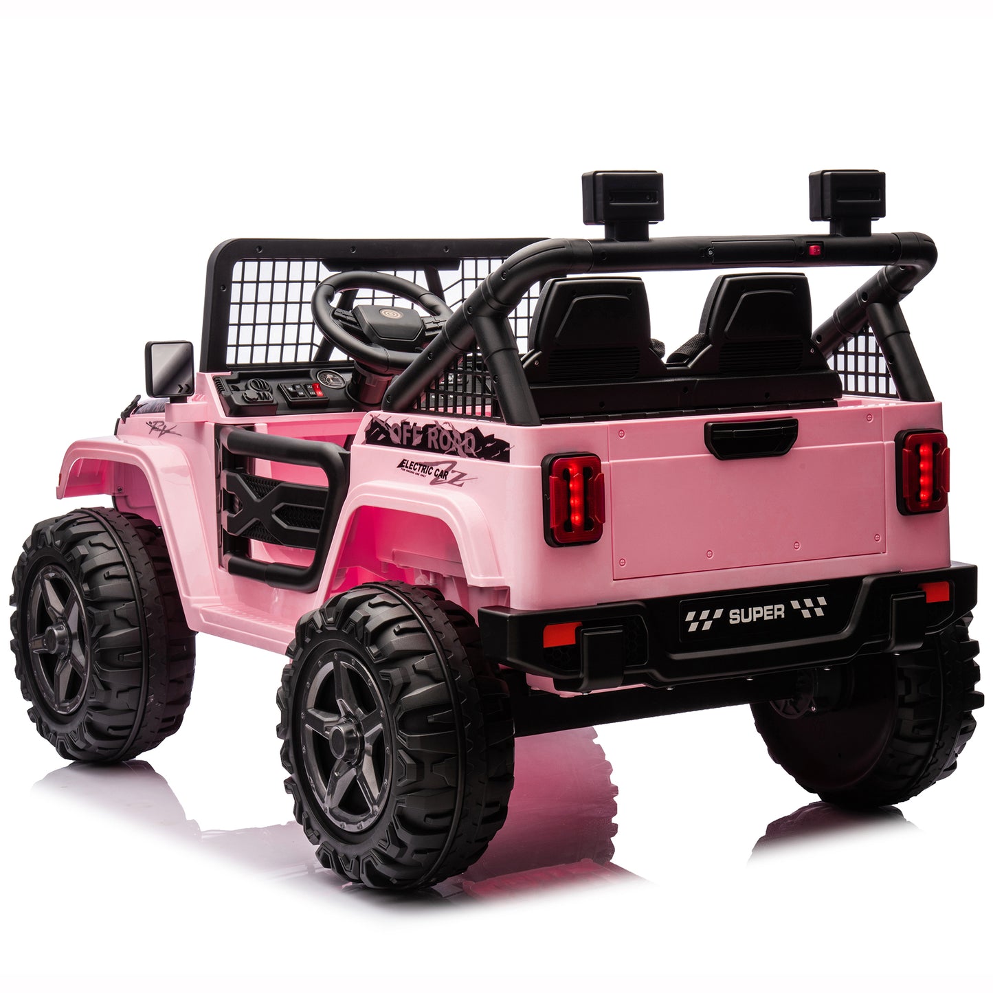 4WD 24V Kids Ride on Car Truck with Remote, 2 Seater Battery Powered Vehicle Rides Toys
