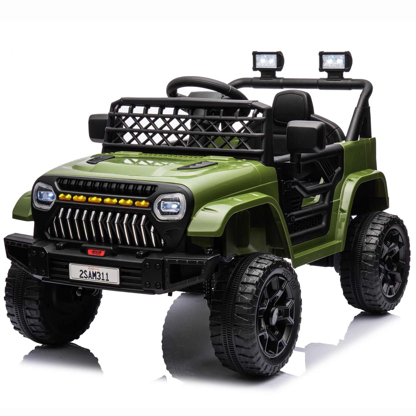 Kids Toys 12V Electric Ride on Truck Car w/ Parent Remote Control, Music, LED Lights