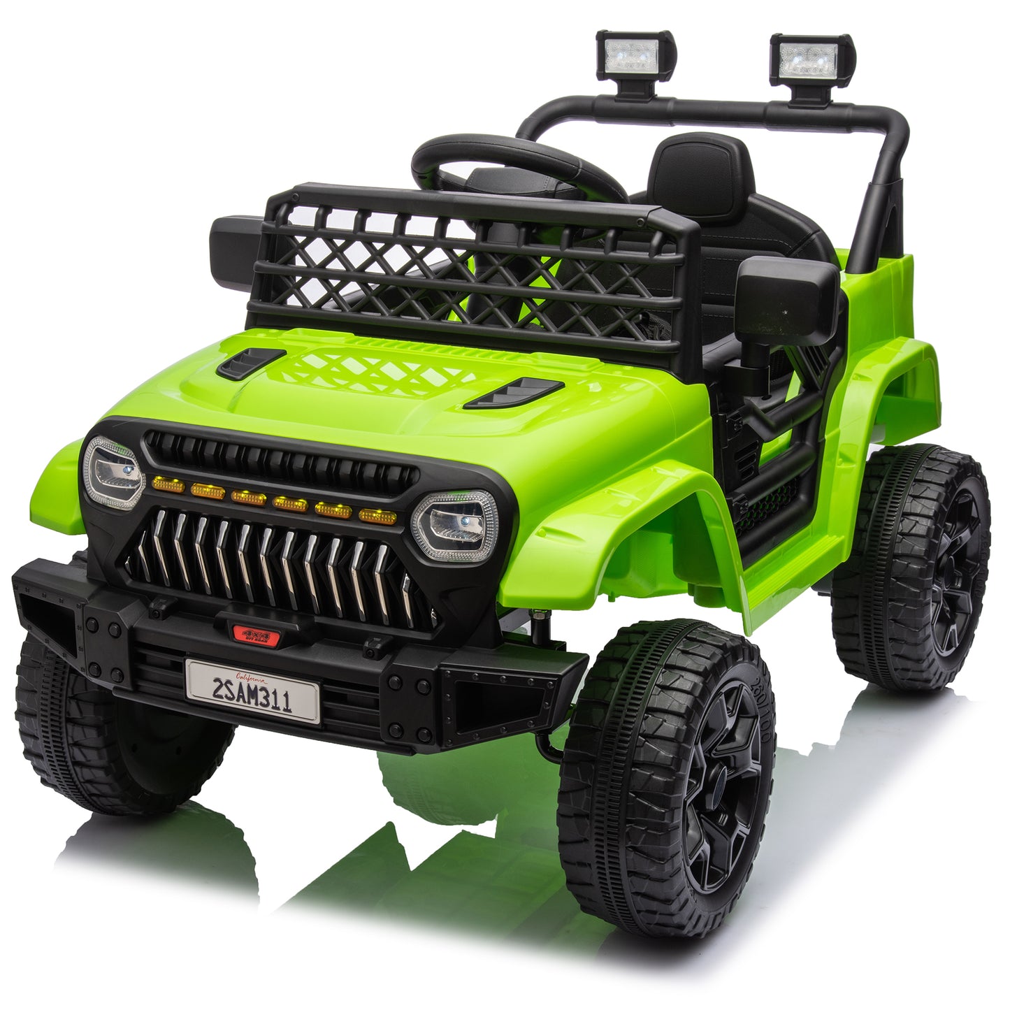 Kids Toys 12V Electric Ride on Truck Car w/ Parent Remote Control, Music, LED Lights