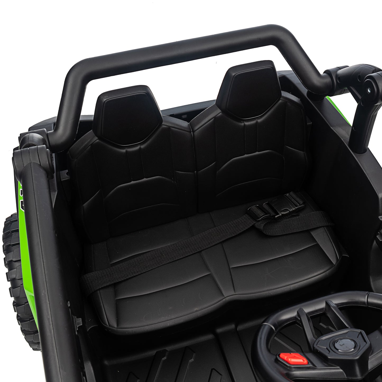 Funride 24V 2 Seater Ride on Truck Car for Kids, 7AH Powered UTV Car Toy, 4WD Side by Side Electric Vehicle w/ Remote, 3 Speeds, Bluetooth Spring Suspension, 1.86-4.9mph, Storage for Gift, Green, Red, Pink, Black -639