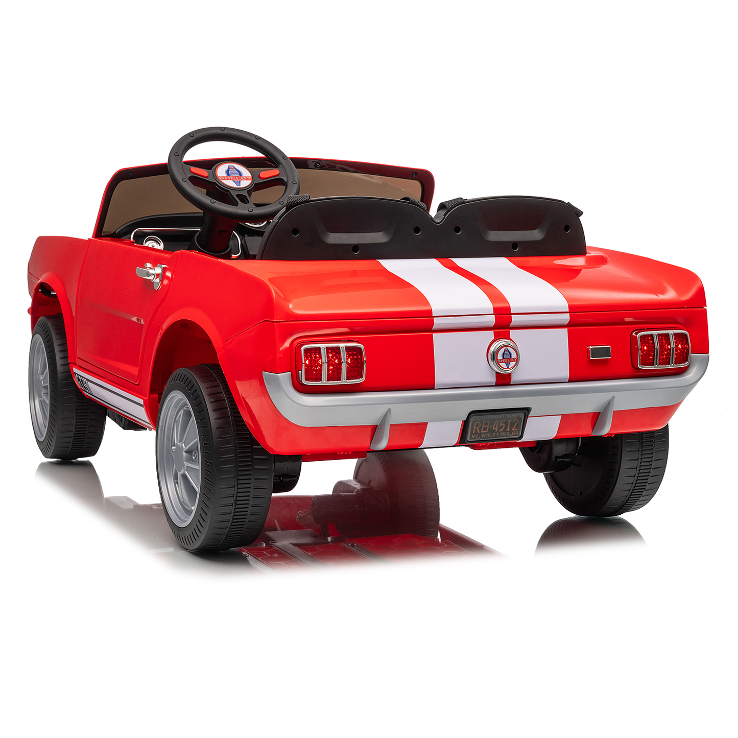 Funride Licensed Shelby 24 Volt Ride on Toys for Toddlers, 4WD Kids Ride on Cars with Remote Control, Power Car Wheels with Bluetooth Music, Toy Gift for Boys & Girls0623