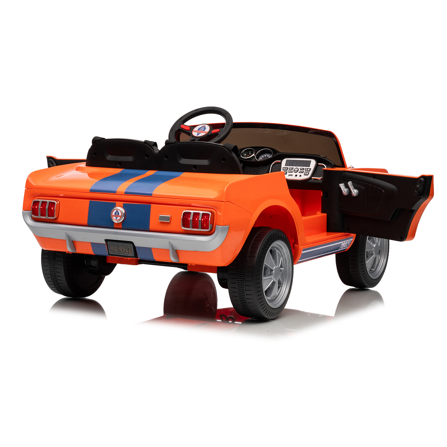 Funride Licensed Shelby 24 Volt Ride on Toys for Toddlers, 4WD Kids Ride on Cars with Remote Control, Power Car Wheels with Bluetooth Music, Toy Gift for Boys & Girls