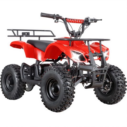 Funride 36V Powered Ride on ATV, Electric Dirt Quad, Power Car Wheel for Big Kids with 500w Motor, Metal Frame, Speed Control, Suspension, IceBlue