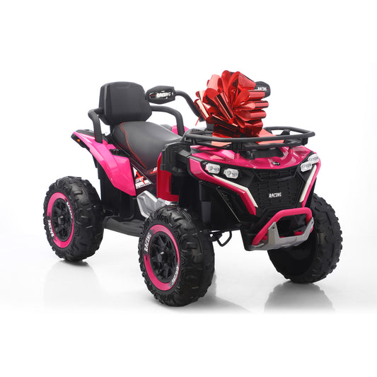 Funride 24 Volt Ride On Toys, ATV for Kids, 24V 4 Wheeler Ride On with Remote Control, 2-Seater Electric Car, Power Car Wheels with Music, Bluetooth, Headlights, EVA Tires