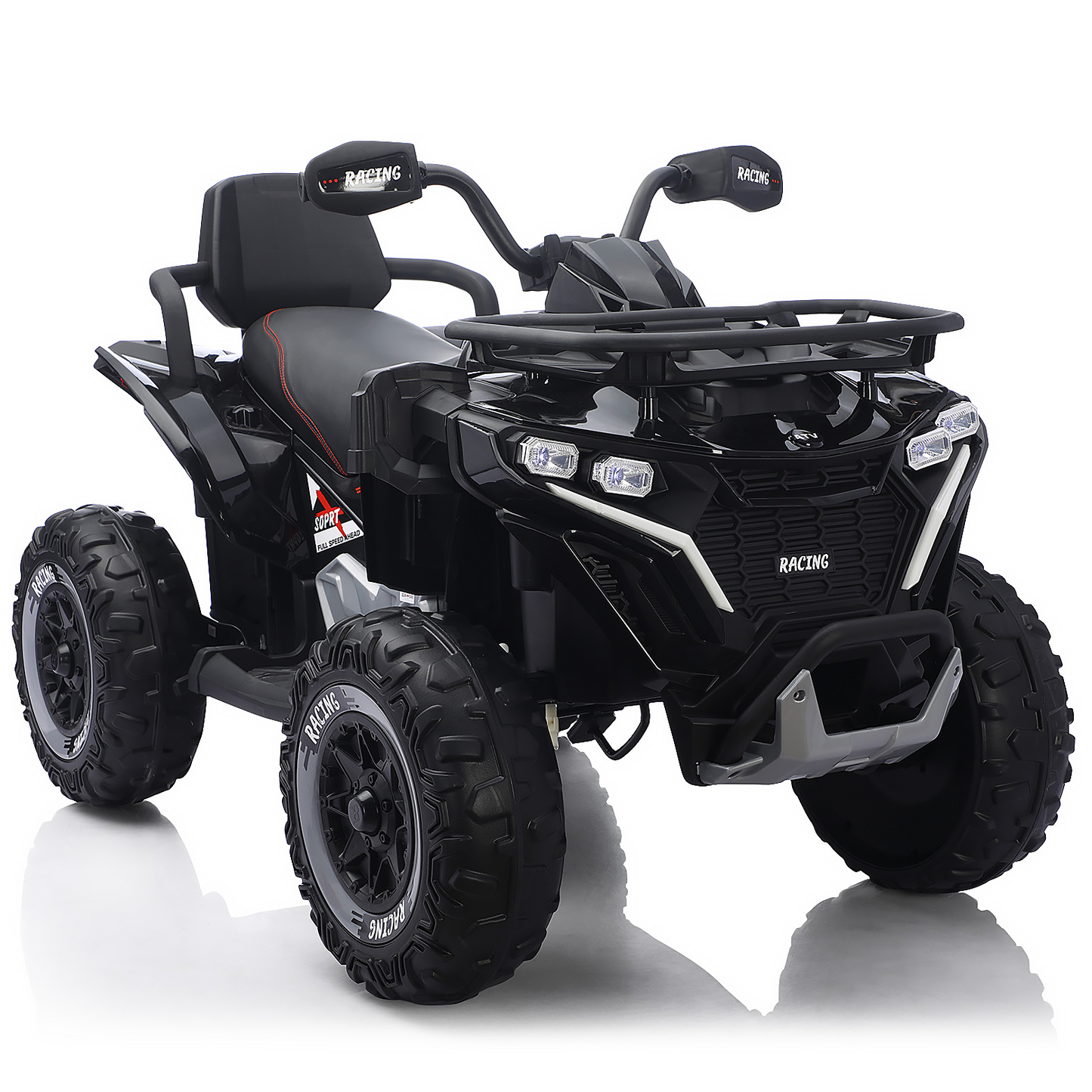 Funride 24 Volt Ride on Toys with Remote Control, Oversized ATV for Kids, 2-Seater 4 Wheeler for Toddlers, Power Car Wheels with Music, Bluetooth, Headlights, EVA Tires