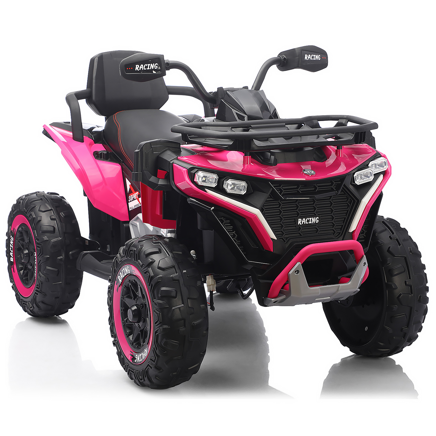 Funride 24 Volt Ride on Toys with Remote Control, Oversized ATV for Kids, 2-Seater 4 Wheeler for Toddlers, Power Car Wheels with Music, Bluetooth, Headlights, EVA Tires