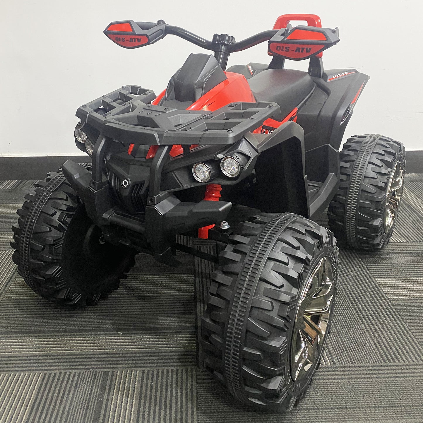 800W Dirt Quad w/ Remote Control - 24V Powered Ride on ATV, Electric Powerful 4-Wheeler for Big Kids, Up to 5.5 mph, Knee Pads, Red,Pink,Black,Green,Blue--3288RC