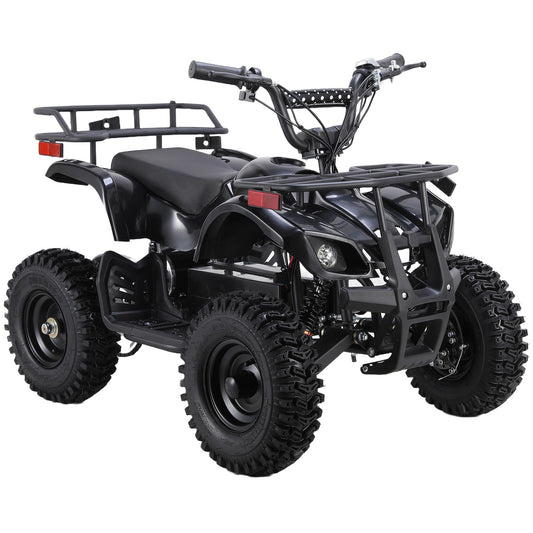 36 Volt Ride on Toys for Big Kids, Electric 4 Wheeler, Power Car Wheels with 500w Motor, Speed Control, Metal Frame, Suspension, Black