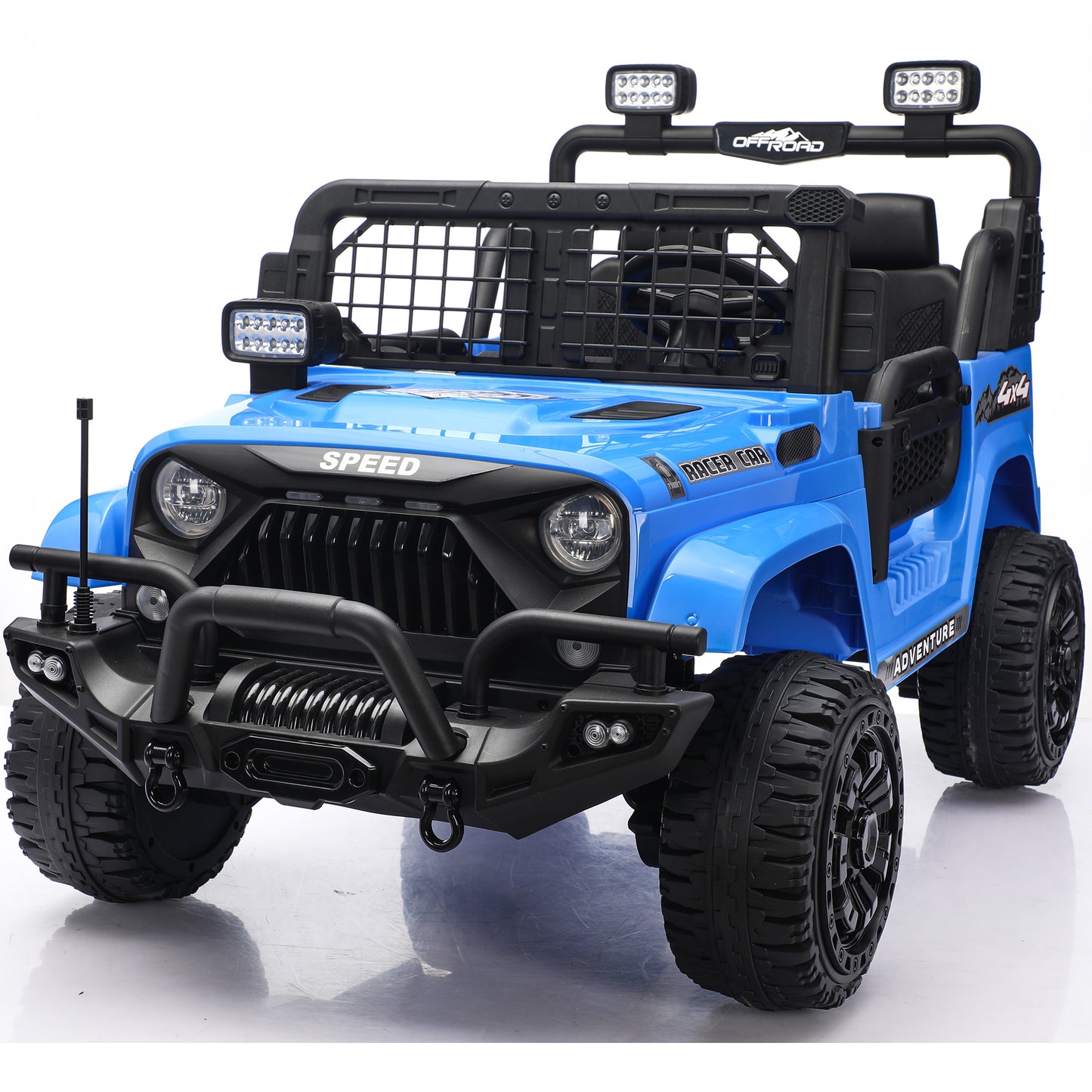 Funride 4WD 24V 2 Seater Ride On Toys with Remote Control, Kids Ride on Truck Car 800W Moter Power 4-Wheeler Suspension, 3 Speeds, Bluetooth Music-1202