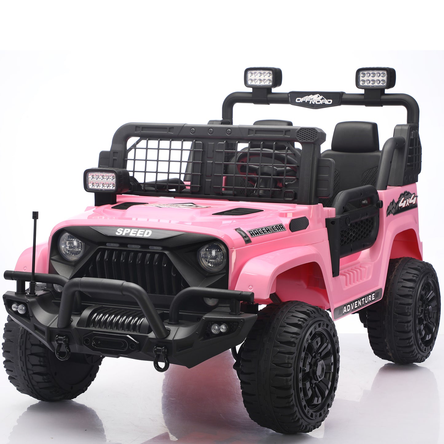 Funride 4WD 24V 2 Seater Ride On Toys with Remote Control, Kids Ride on Truck Car 800W Moter Power 4-Wheeler Suspension, 3 Speeds, Bluetooth Music-1202