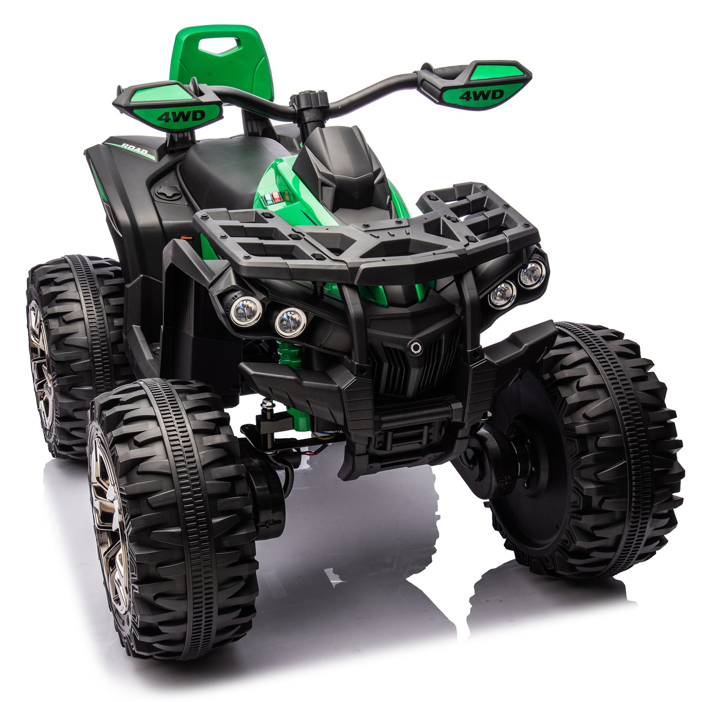 800W Dirt Quad w/ Remote Control - 24V Powered Ride on ATV, Electric Powerful 4-Wheeler for Big Kids, Up to 5.5 mph, Knee Pads, Red,Pink,Black,Green,Blue--3288RC