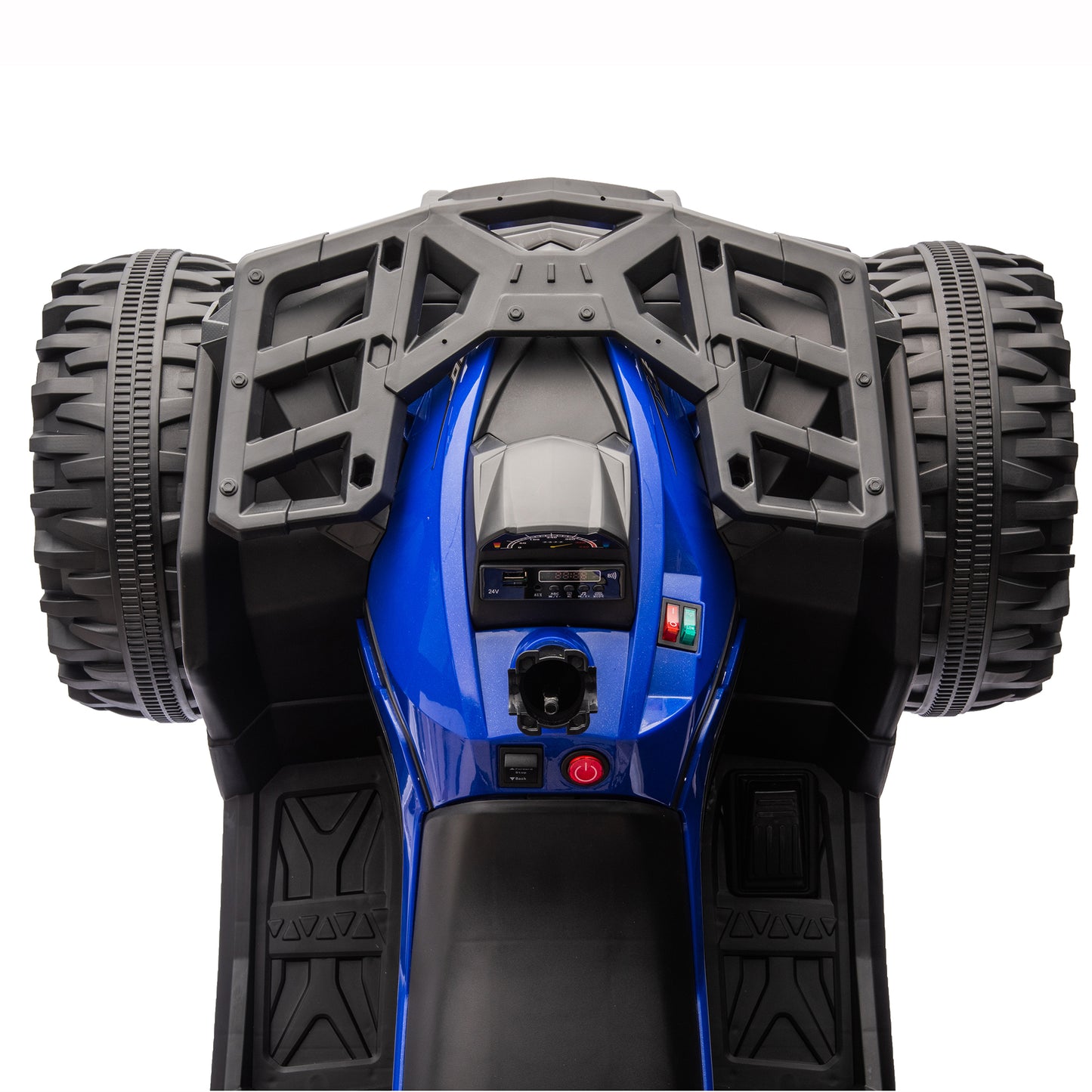 800W Dirt Quad w/ Remote Control - 24V Powered Ride on ATV, Electric Powerful 4-Wheeler for Big Kids, Up to 5.5 mph, Knee Pads, Red,Pink,Black,Green,Blue--3288RC