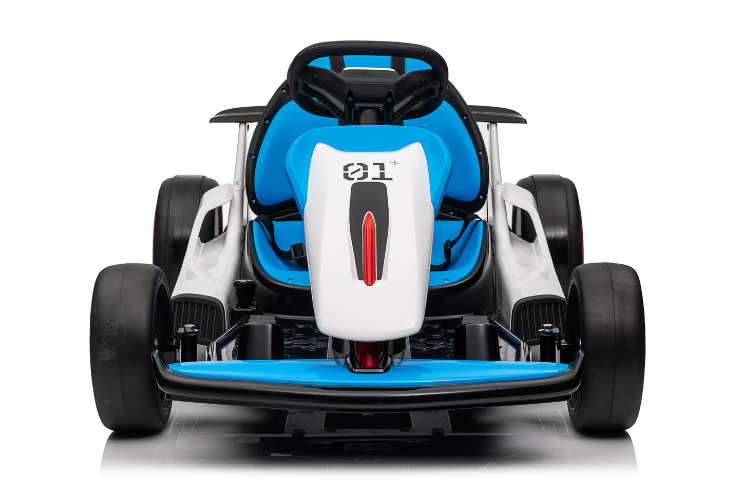 Electric Car Go Kart for Kids, 24V Battery Powered Ride On Racing Car, Gift for Boys Girls Age 6+, Blue -3888