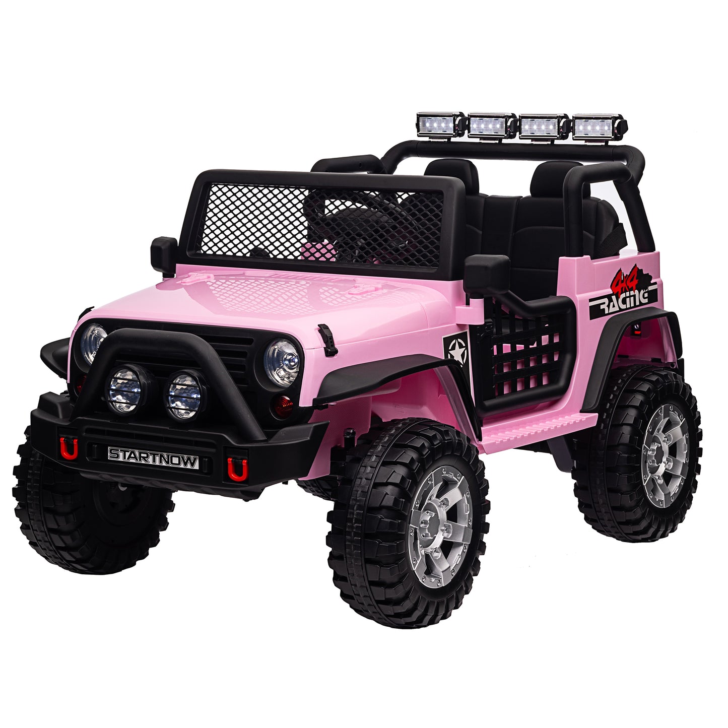 24V 2 Seater Ride On Toys with Remote Control, Kids Ride on Truck Car 400W Moter Power 4-Wheeler Suspension, 3 Speeds, Bluetooth Music, Rose Pink，green,red, black,pink-618