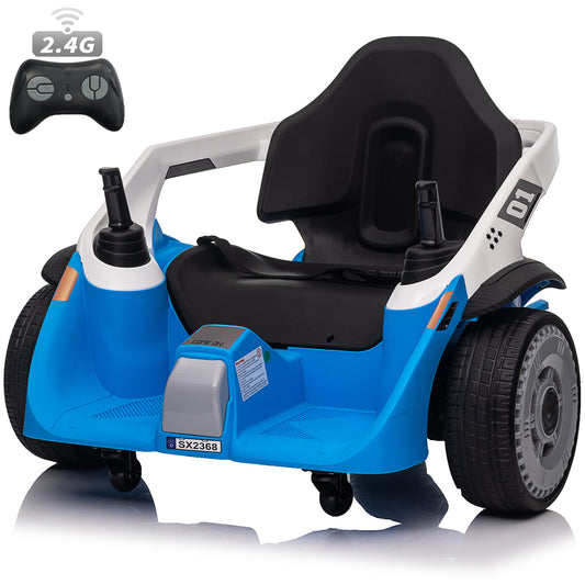 24V Bumper Car for Kids, Battery Powered Ride on Toys, Remote Control, 360°Spin, Kids Gifts , Blue -2369