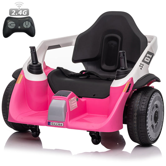 24V Bumper Car for Kids, Battery Powered Ride on Toys, Remote Control, 360°Spin, Kids Gifts , Pink -2369