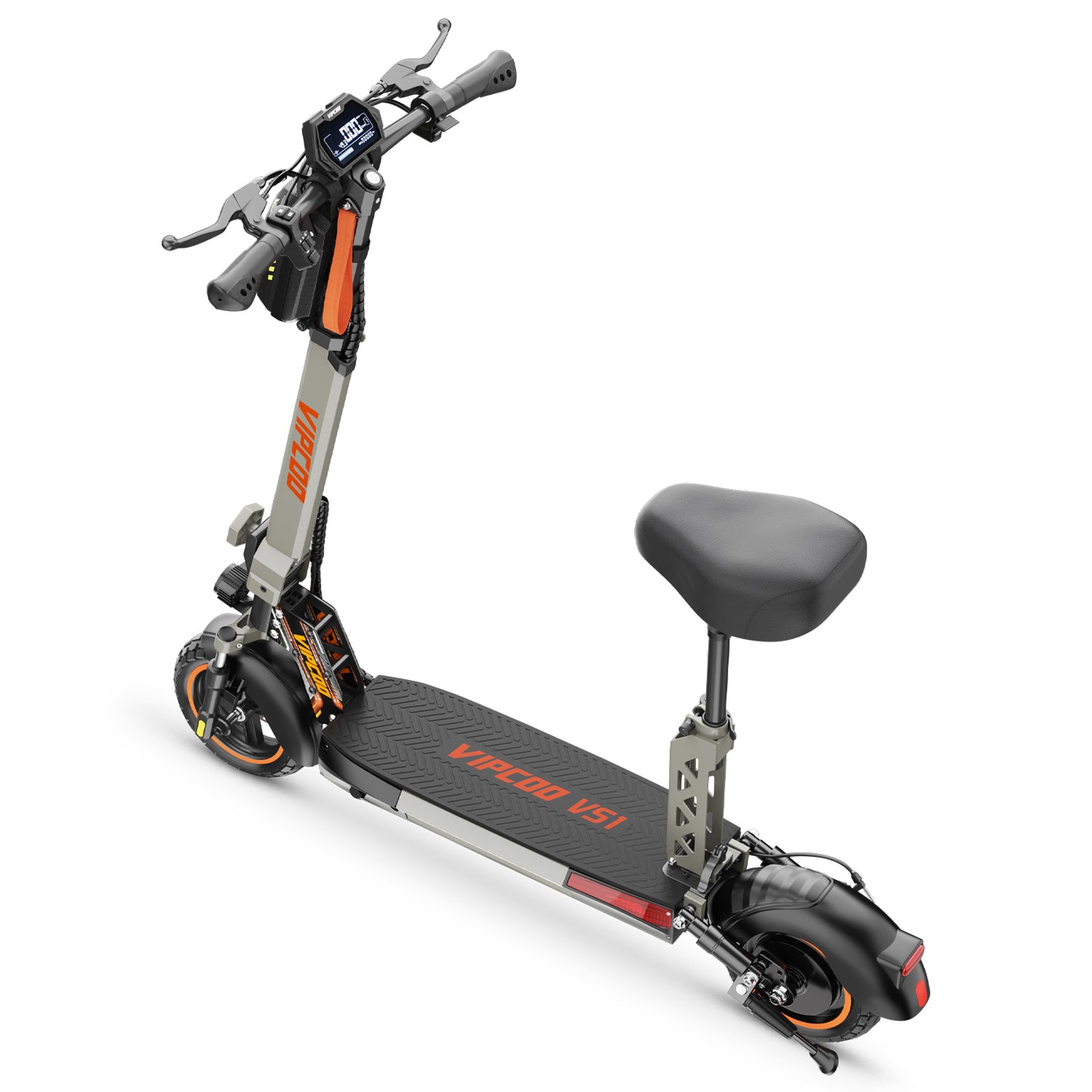 Funride Adult Electric Scooter with Seat, 700W Motor, Dual Suspension & Brakes, 28 MPH, 19 Miles, Foldable Commuter Scooter with Bag, Wide Deck