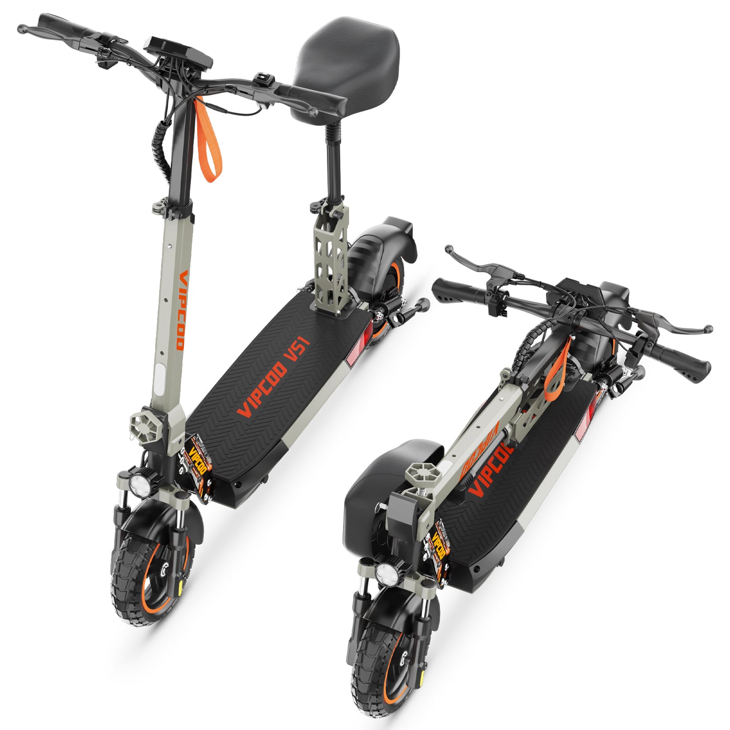 Funride Adult Electric Scooter with Seat, 700W Motor, Dual Suspension & Brakes, 28 MPH, 19 Miles, Foldable Commuter Scooter with Bag, Wide Deck