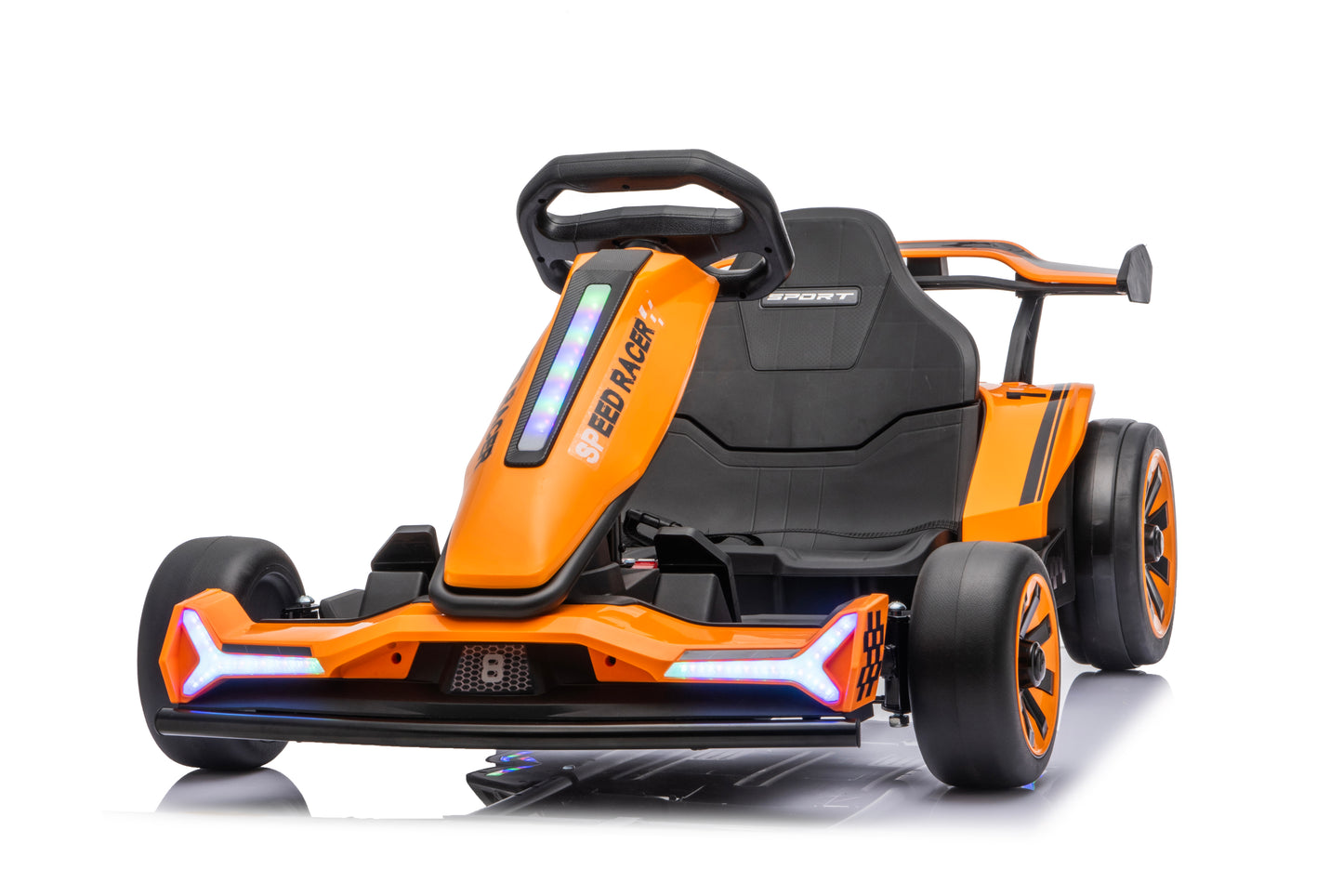 24V Go Kart Ride on Toys 800W 360° Drift Car w/ Adjustable Length, EVA Wheels, Music, Bluetooth, Age 6-12, 2601