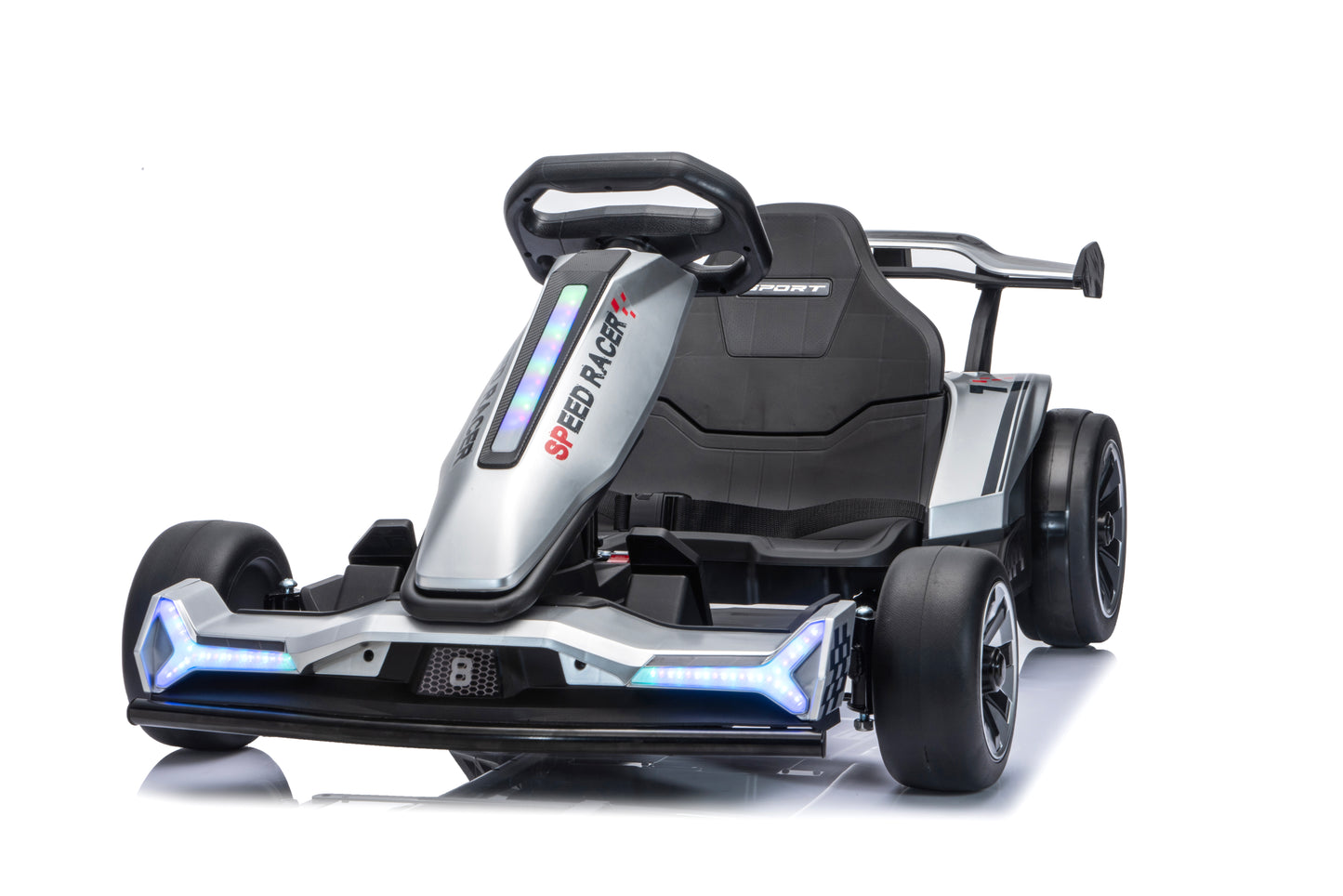 24V Go Kart Ride on Toys 800W 360° Drift Car w/ Adjustable Length, EVA Wheels, Music, Bluetooth, Age 6-12, 2601