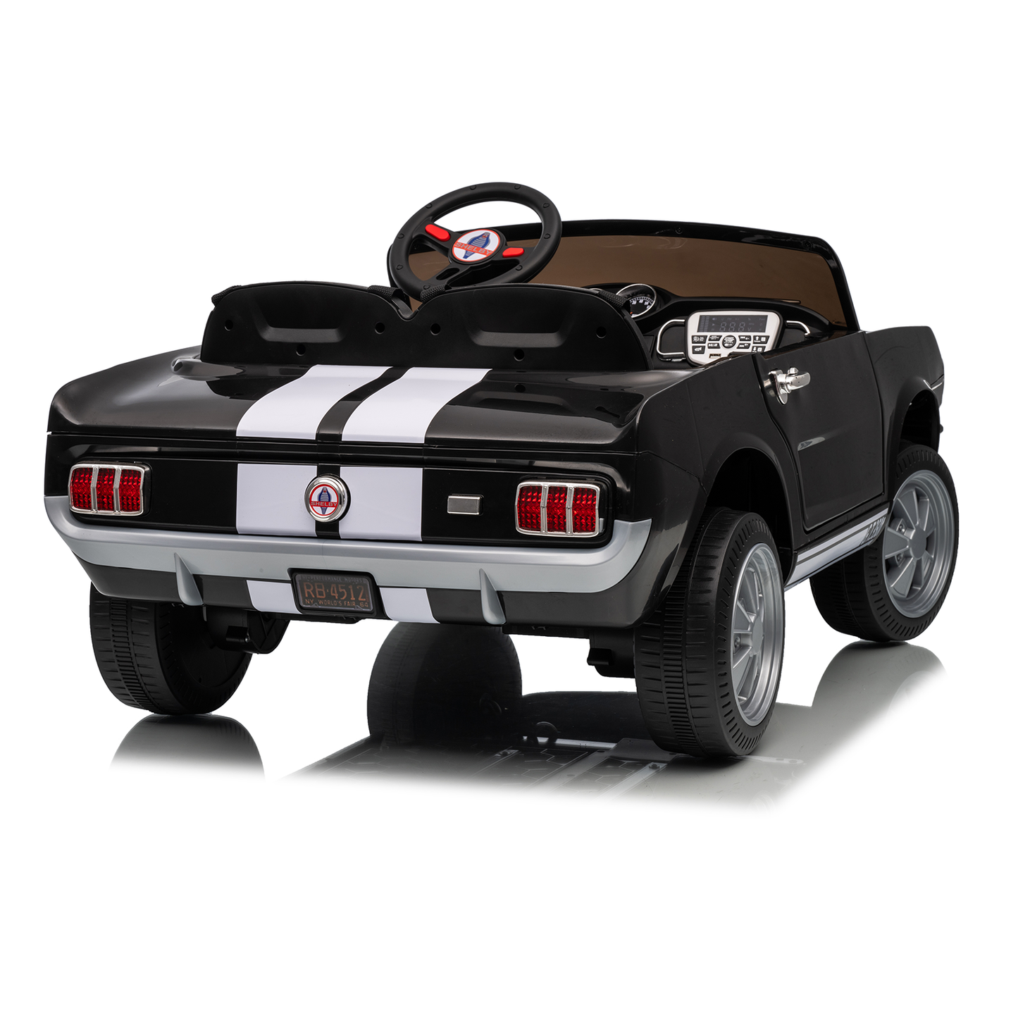 Funride Licensed Shelby 24 Volt Ride on Toys for Toddlers, 4WD Kids Ride on Cars with Remote Control, Power Car Wheels with Bluetooth Music, Toy Gift for Boys & Girls0623