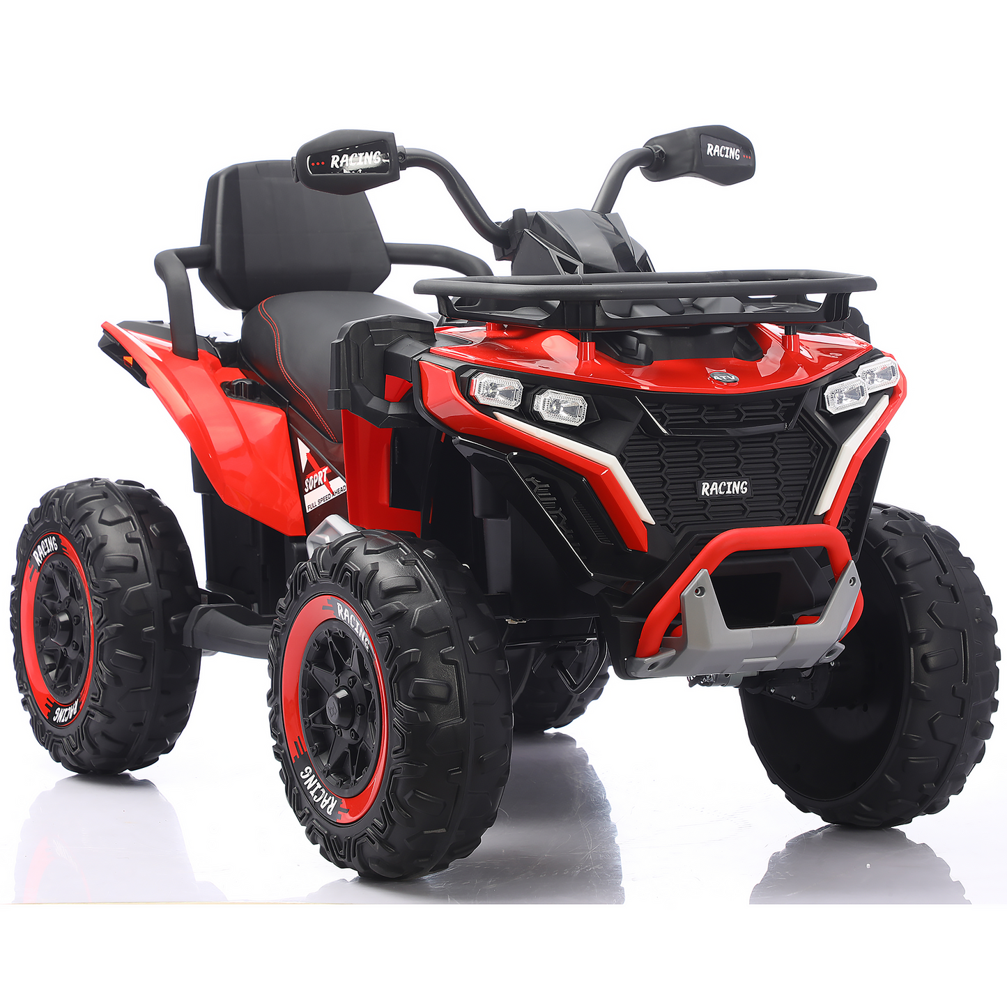 Funride 24 Volt Ride on Toys with Remote Control, Oversized ATV for Kids, 2-Seater 4 Wheeler for Toddlers, Power Car Wheels with Music, Bluetooth, Headlights, EVA Tires