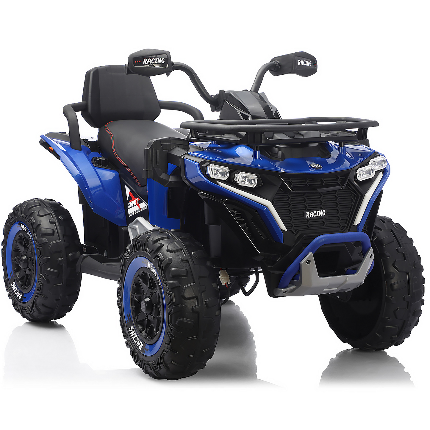 Funride 24 Volt Ride on Toys with Remote Control, Oversized ATV for Kids, 2-Seater 4 Wheeler for Toddlers, Power Car Wheels with Music, Bluetooth, Headlights, EVA Tires