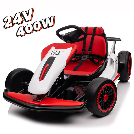 24V Electric Car Go Kart for Kids Age 6+(Red-3888)